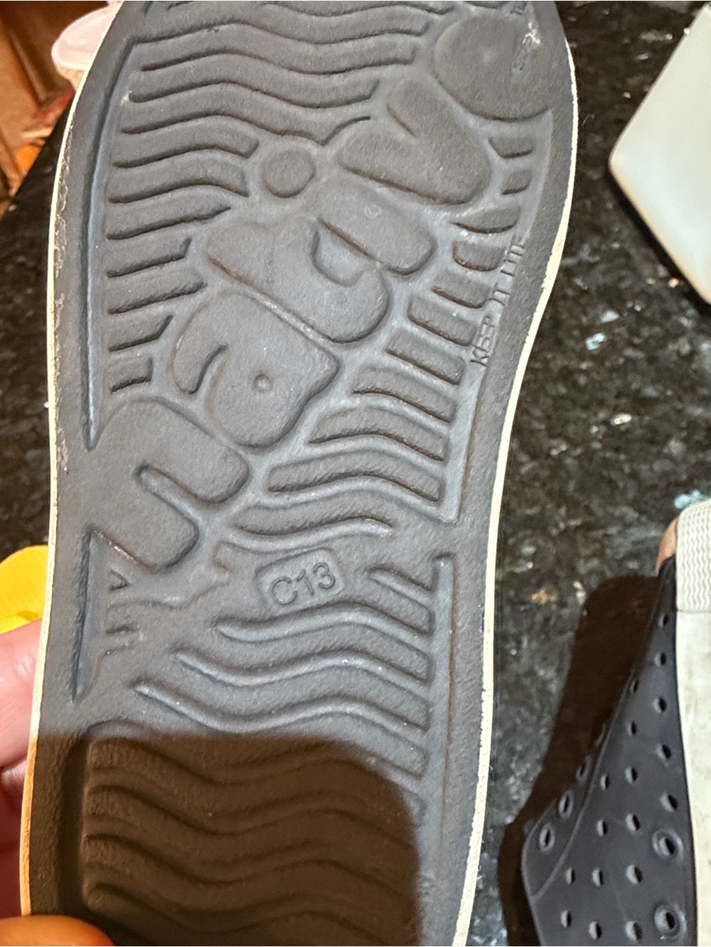 Native Kids boy shoes in navy and white. Preloved. - Picture 3 of 5